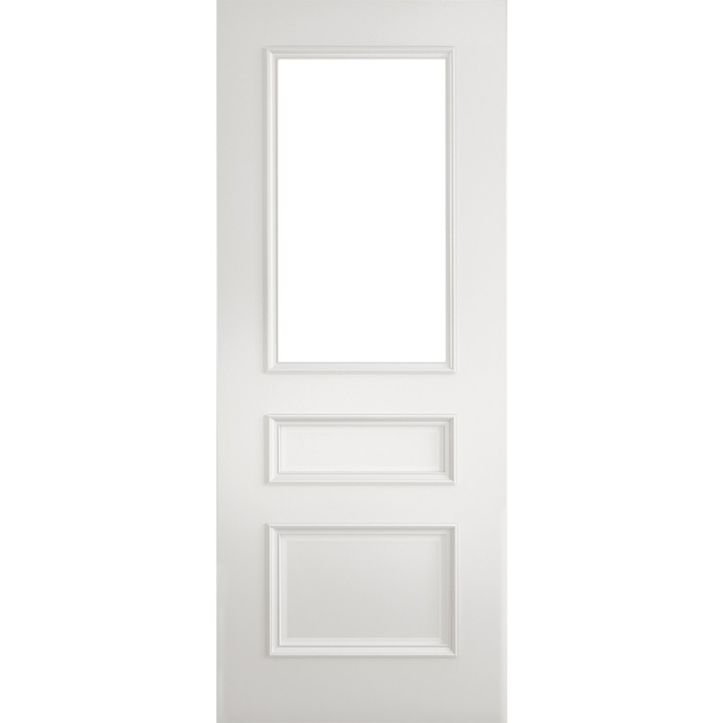 Internal Primed White Windsor Clear Bevelled Glazed Door